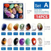 Chakra Healing Stones – 14-Piece Tumbled Gemstone Collection Box