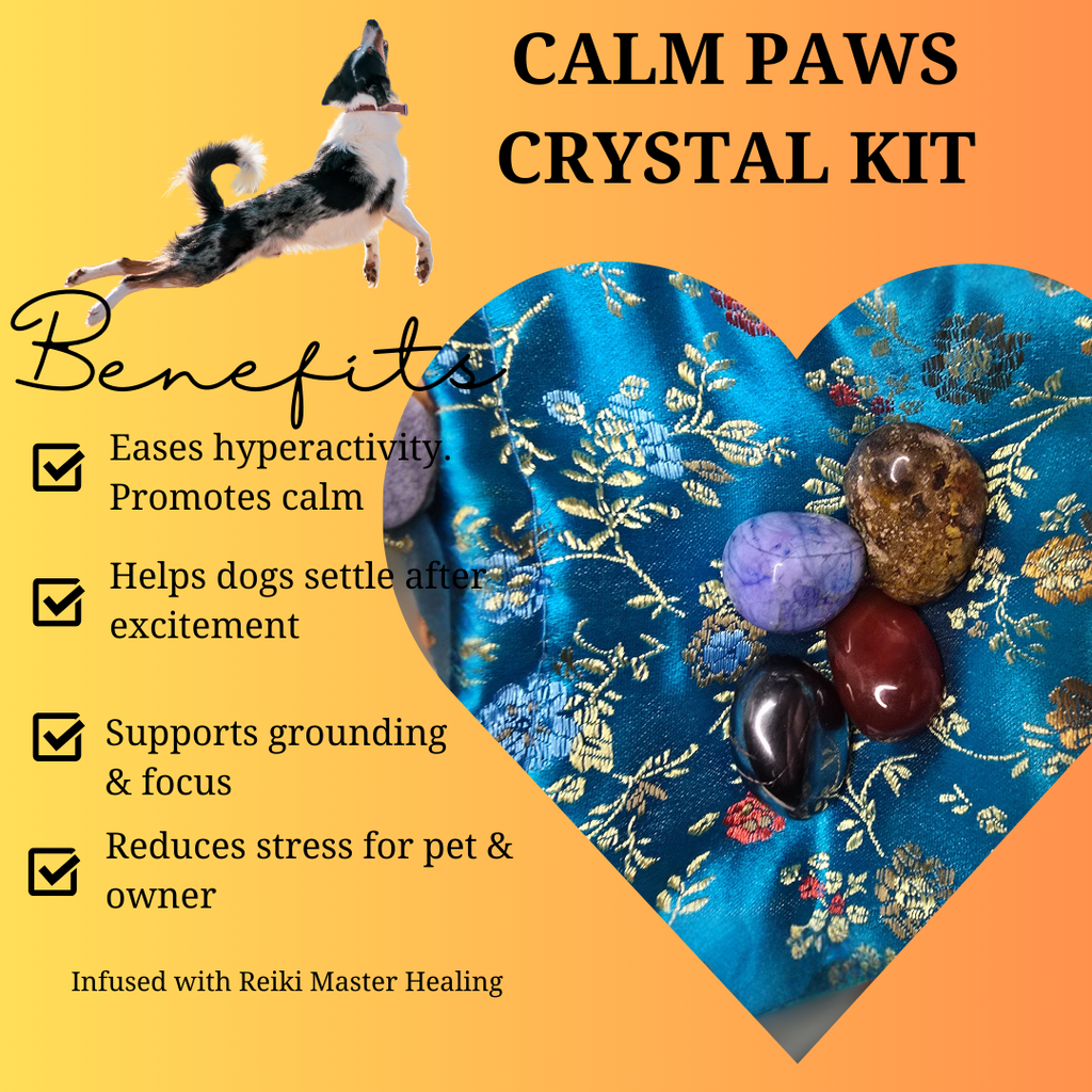 Calm Paws Crystal Set – Balance & Grounding for Energetic Dogs