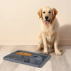 Multi-Functional Slow Feeder Mat for Dogs- Anti-Slip Lick Pad with Multiple Textures Rectangle 2PCS (Black & Grey)