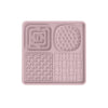 Multi-Functional Slow Feeder Mat for Dogs- Anti-Slip Lick Pad with Multiple Textures Square 2PCS (Blue & Pink)