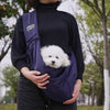 Navy Blue Adjustable Pet Sling Carrier Bag - Comfortable and Hands-Free Design