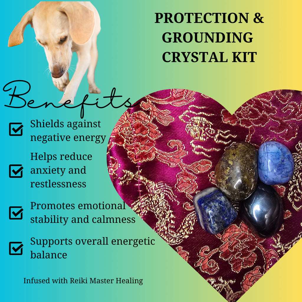 Protection and Grounding Crystal Set - Pet Energy Shield